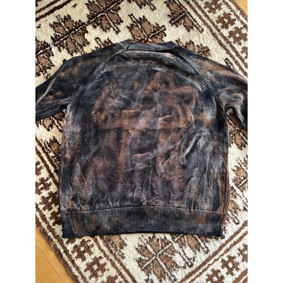 DITCH LA (SOLD OUT) distressed knit sweater rust top grey Large Mens - Picture 7 of 8